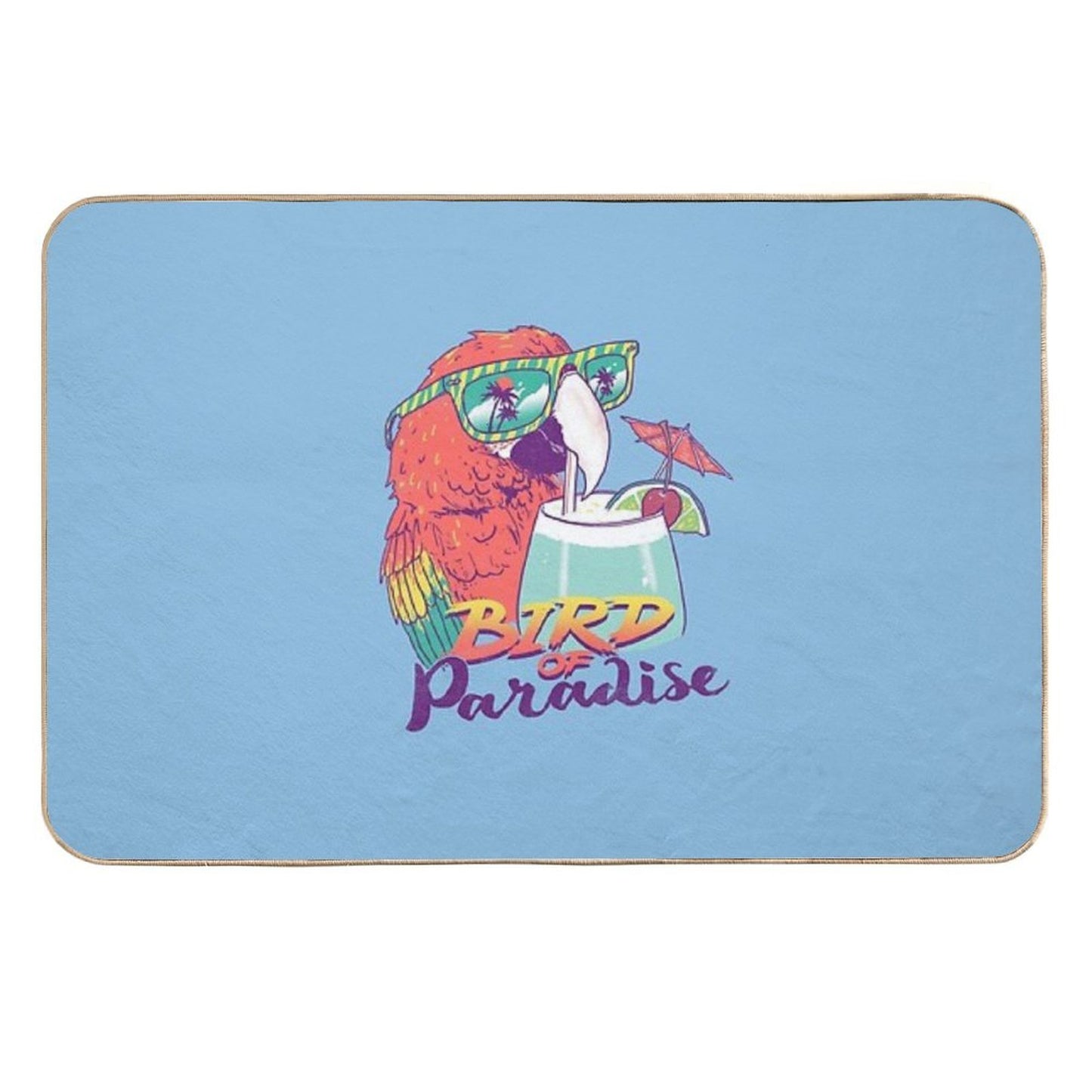 Bird Of Paradise  Repositionable Bath Mat