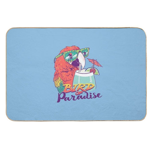 Bird Of Paradise  Repositionable Bath Mat