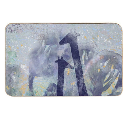 Giraffes And Trees  Easy Maintenance Bath Mat