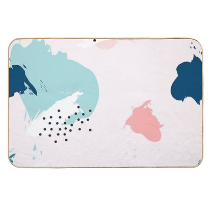 Blue And Pink Print Pattern  Slip-Resistant Bath Mat