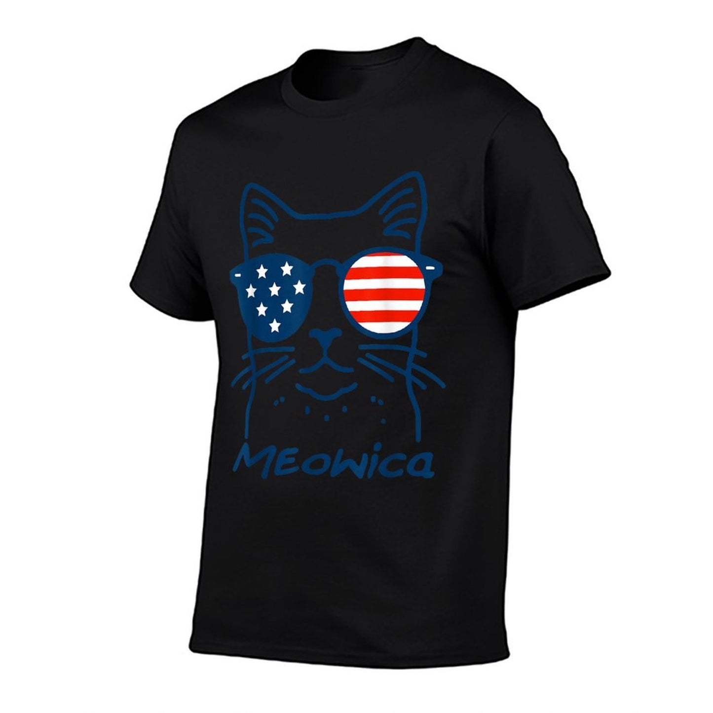 Meowica USA Merica Cat 4th of July Funny Patriotic  Durable T-Shirt