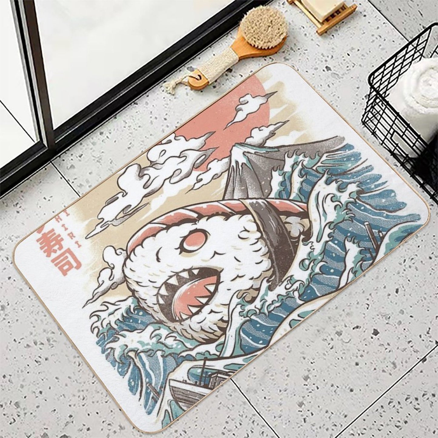 Sharkiri Sushi  Stain-Proof Bath Mat