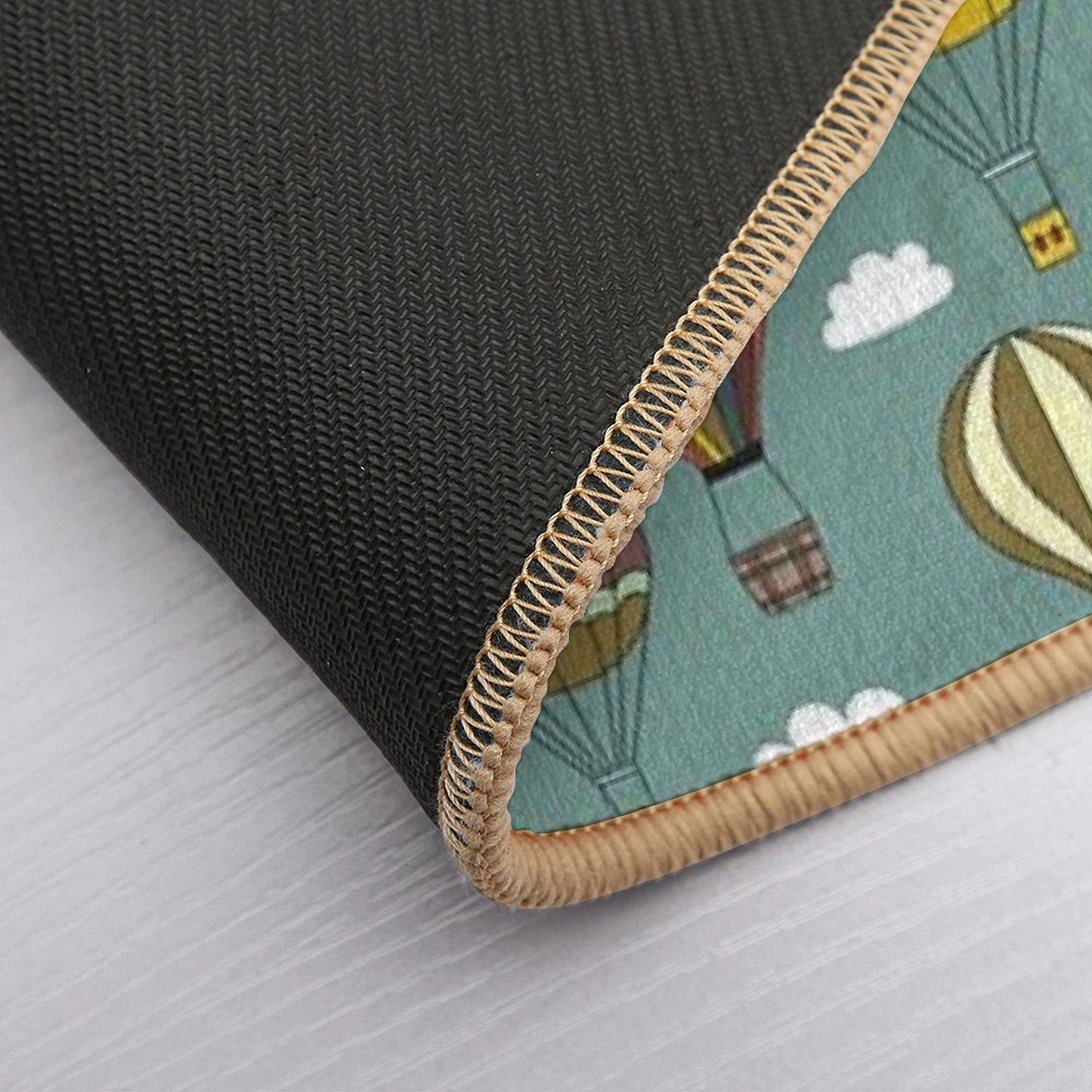 Vintage Hot Air Balloons  Long-Lasting Bath Mat