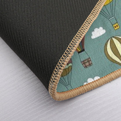 Vintage Hot Air Balloons  Long-Lasting Bath Mat