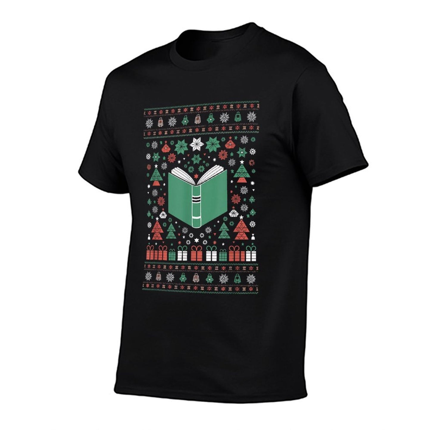 Book Reading Ugly Christmas  Lightweight T-Shirt