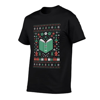 Book Reading Ugly Christmas  Lightweight T-Shirt