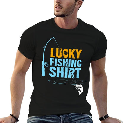 This Is My Lucky Fishing Fishermans Favorite Artwork  Durable T-Shirt