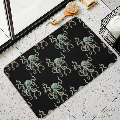 Green Octopus!  Repositionable Bath Mat