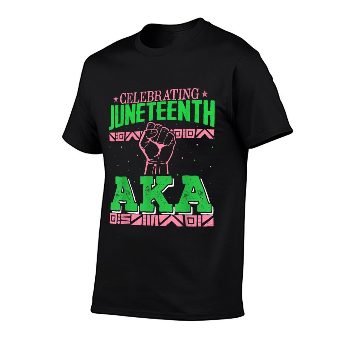 Celebrating Juneteenth AKA Fist Black History Men Women  Heathered Texture T-Shirt