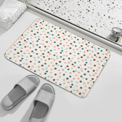 Pretty Confetti Polka Dot Pattern  Odorless Bath Mat