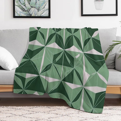 Minimalist Geometric Patterns Eco-conscious Throw Blanket