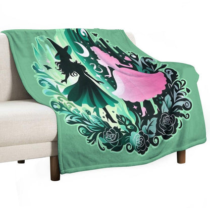 Elphaba & Glinda Wicked The Musical Velvety-soft Throw Blanket