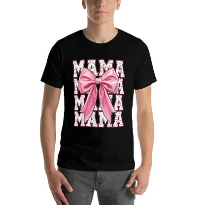 Mama Coquette Pink Bow Floral Mothers Day For Mom  Durable T-Shirt