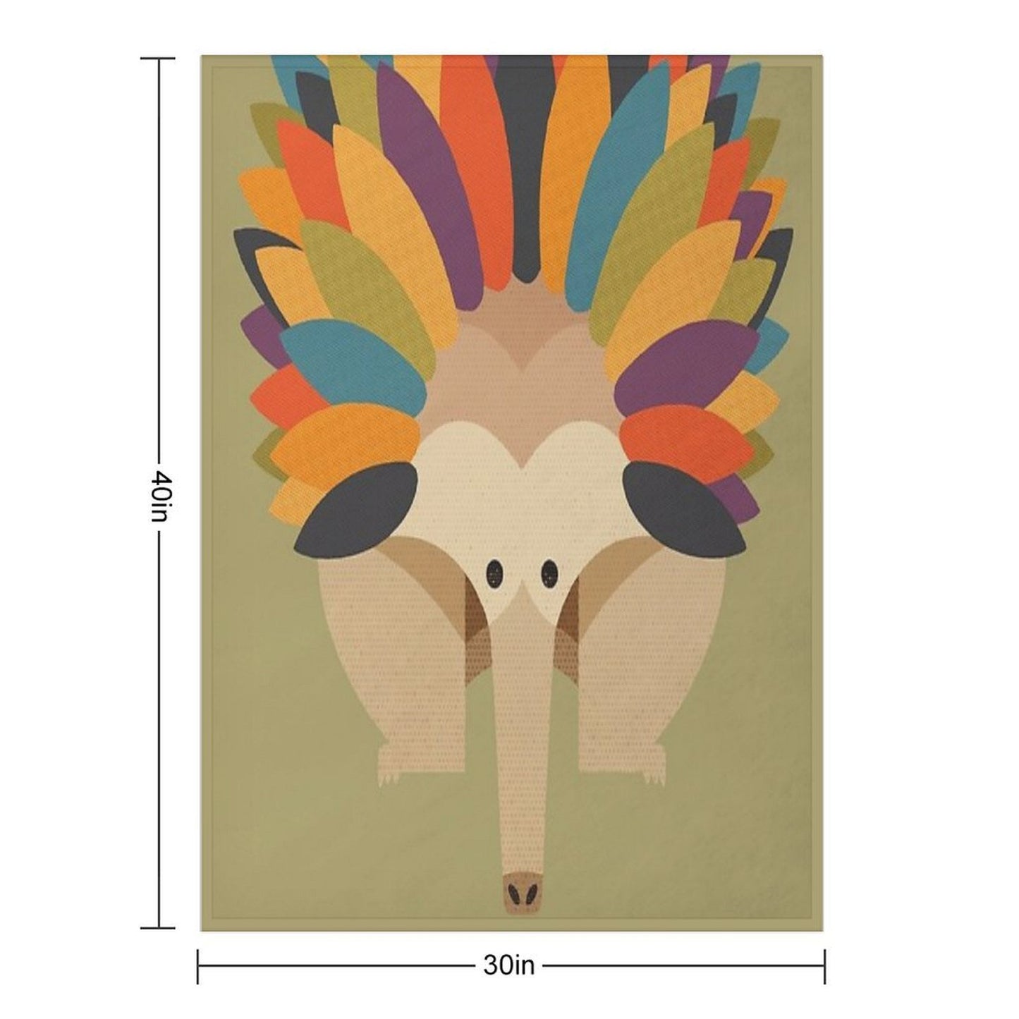 Hello Echidna Sustainable Throw Blanket