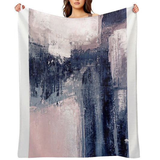 Pink And Navy 1 Durable Throw Blanket