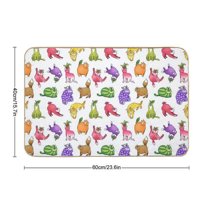 Fruit Cats  Slip-Resistant Bath Mat