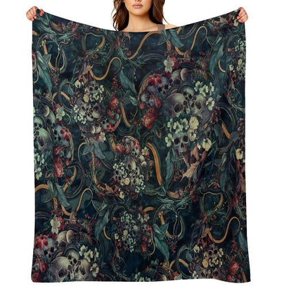 Skulls And Snakes Eco-conscious Throw Blanket