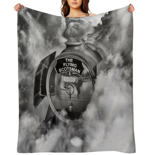 The Flying Scotsman 60103, in A Cloud of Steam And Smoke Premium Throw Blanket