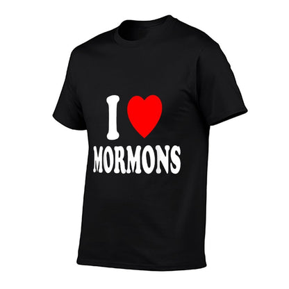 I Heart (Love) Mormons Religion Culture Mormonism  Oversized Silhouette T-Shirt