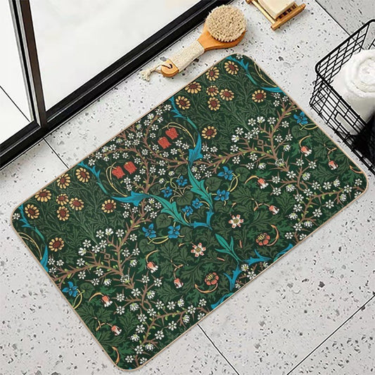Blackthorn by William Morris, 1892  Non-Slip Bath Mat
