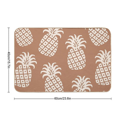 Pineapple Twist 337 Brown And Cream  Odorless Bath Mat
