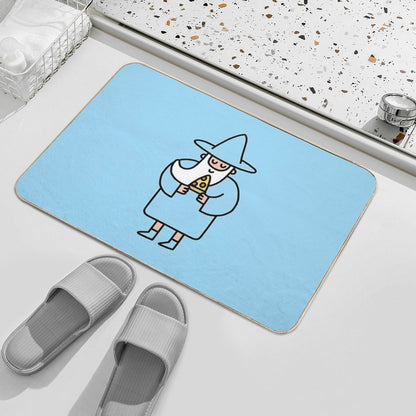 Wizard Pizza  Easy To Clean Bath Mat