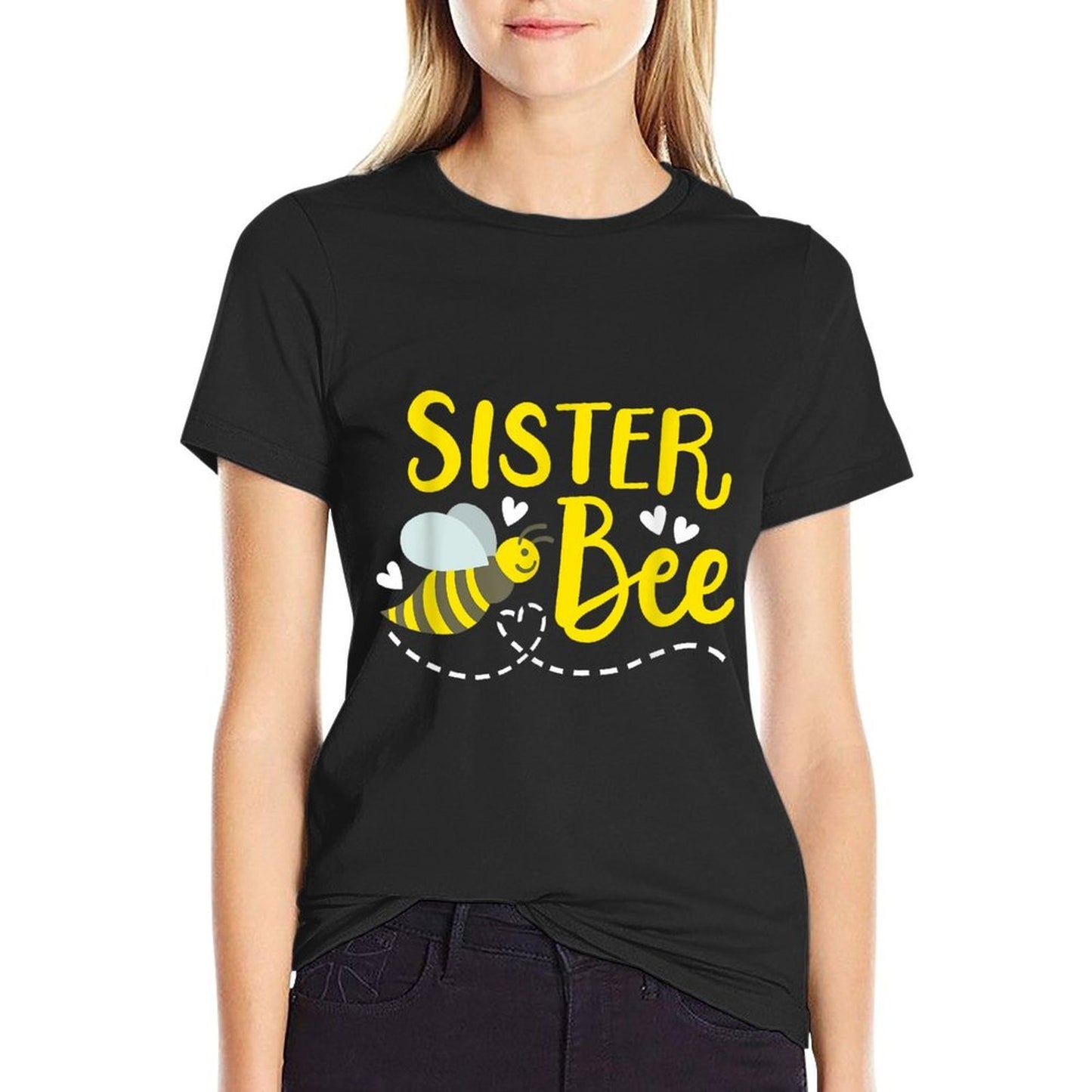 Sister Bee Cute Beekeeping Birthday Party Matching Family  Fade-proof Color T-Shirt