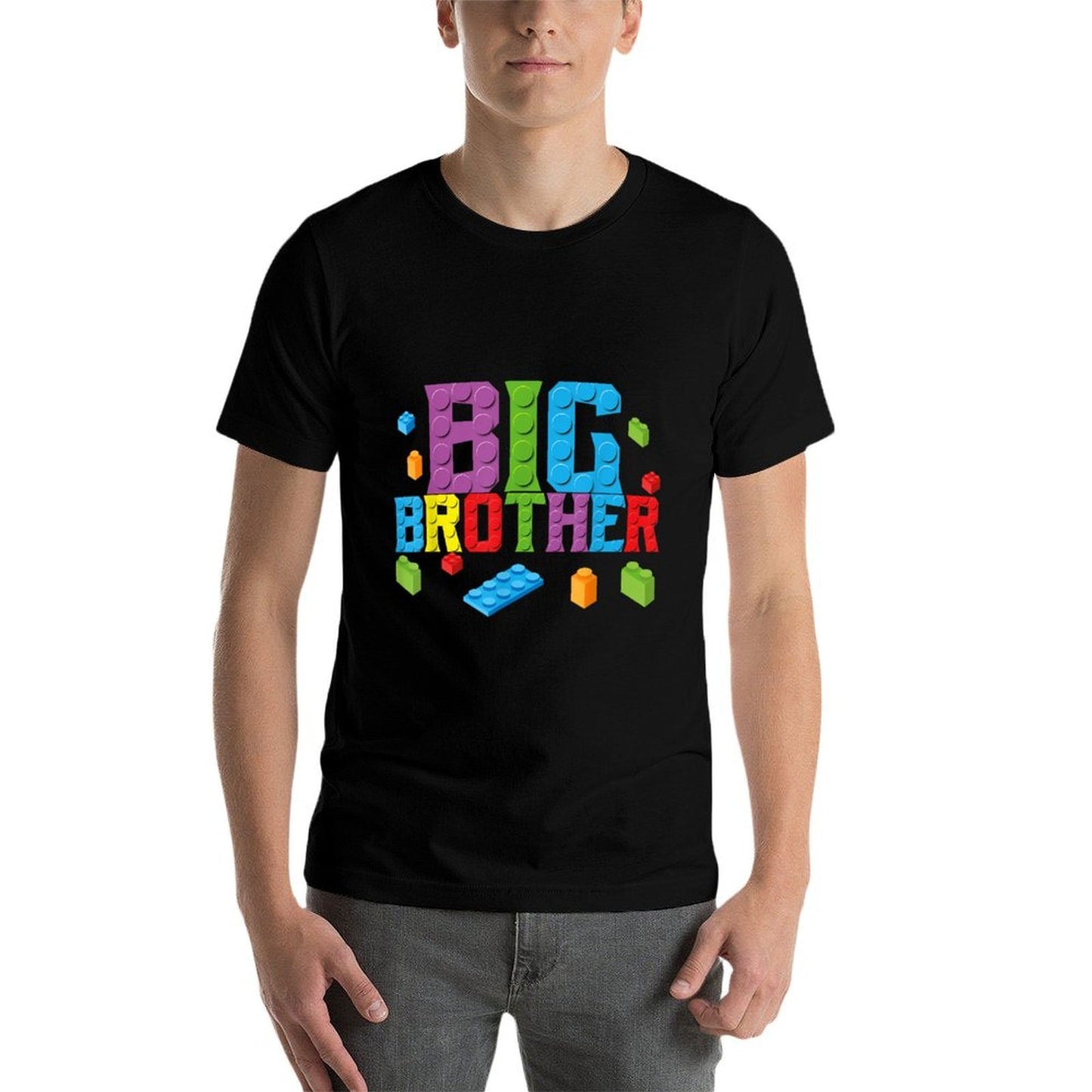 Big Brother Master Builder Building Bricks Blocks Family Set  Summer-ready Fabric T-Shirt