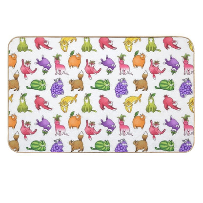 Fruit Cats  Slip-Resistant Bath Mat