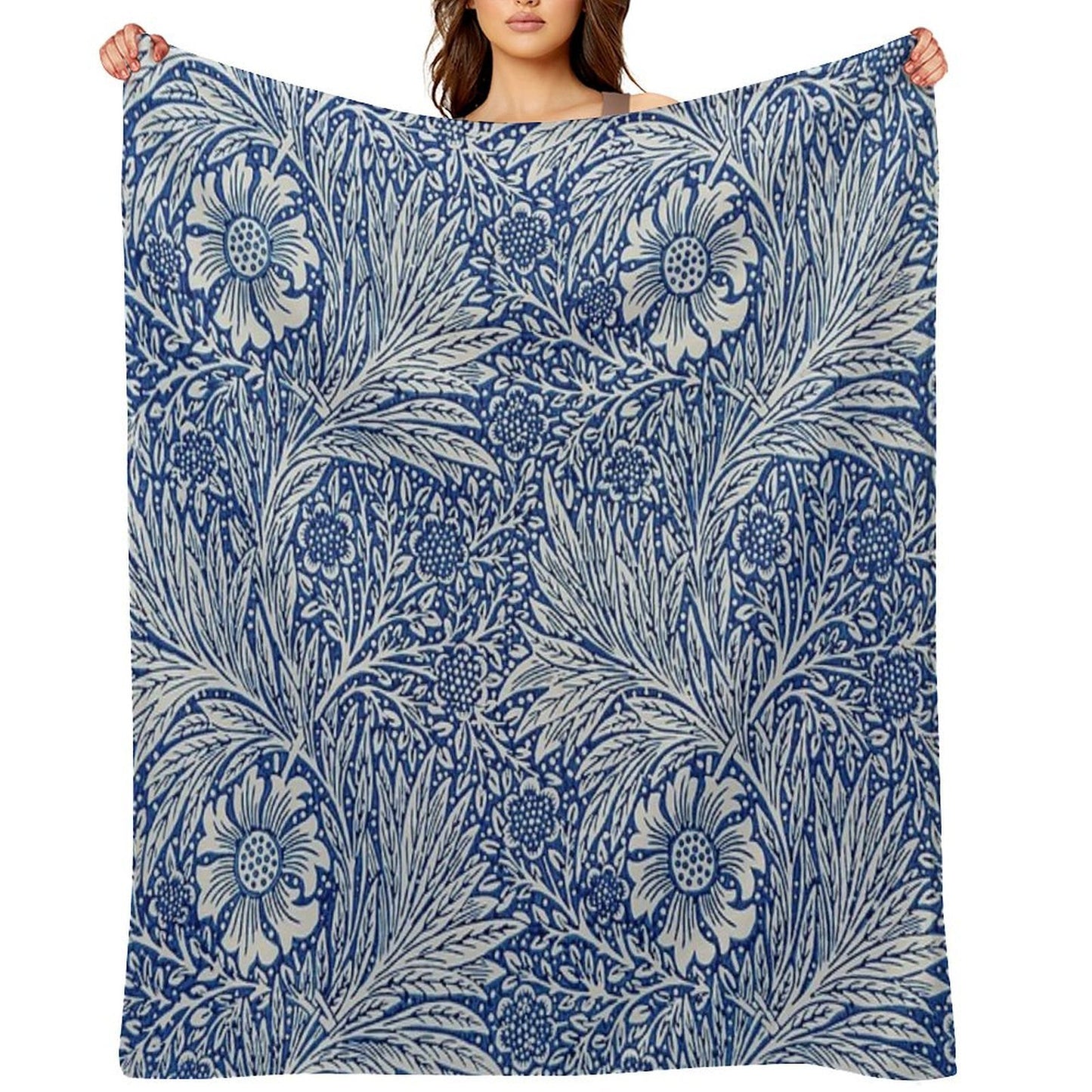 Marigold - William Morris Velvety-soft Throw Blanket