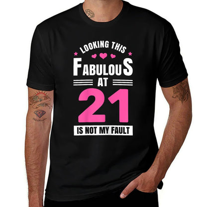 Womens Looking This Fabulous at 21 Year Old Birthday 21st Birthday  Affordable Price T-Shirt