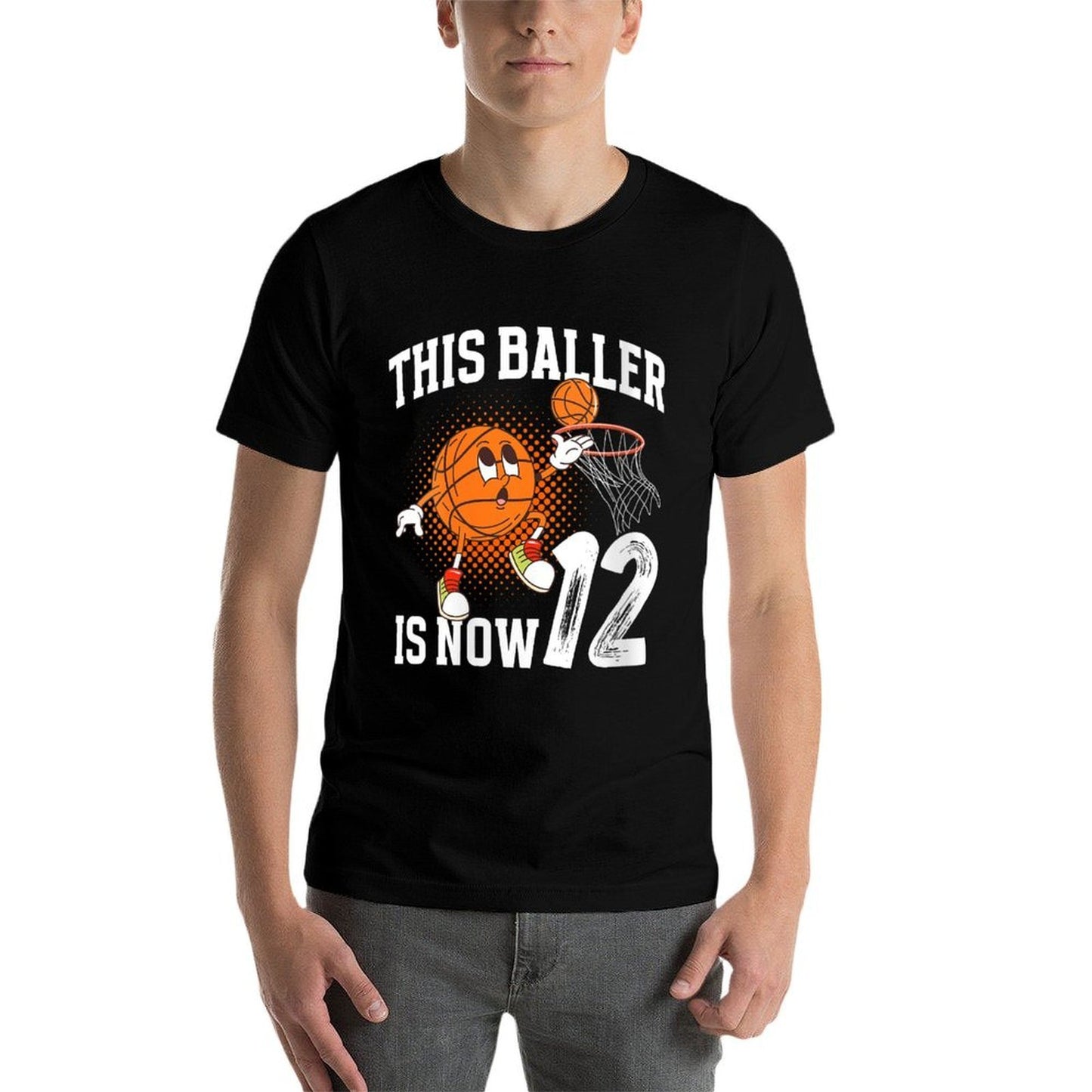 Womens 12th Basketball Birthday Twelve Year Old Basketball Player  Eco-friendly Material T-Shirt
