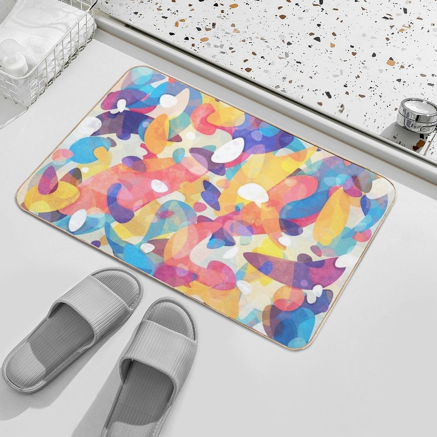 Chaotic Construction  Repositionable Bath Mat