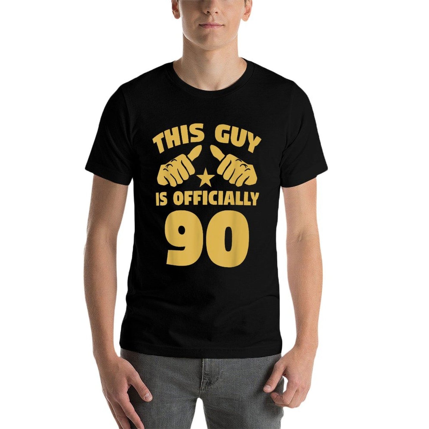 Mens This Guy Is Officially 90 Years Old 90th Birthday  Durable T-Shirt