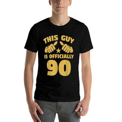 Mens This Guy Is Officially 90 Years Old 90th Birthday  Durable T-Shirt
