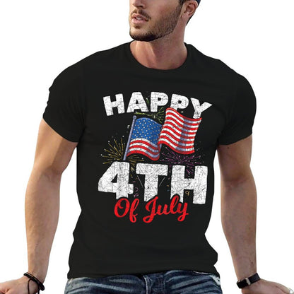 Happy 4th Of July Patriotic American US 4th Of July  Moisture-wicking T-Shirt
