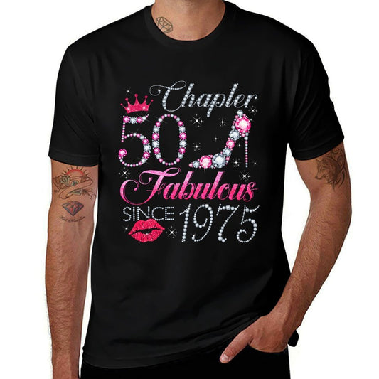 Chapter 50 Fabulous Since 1975 50Th Birthday Gift For Women  Trendy Pattern T-Shirt