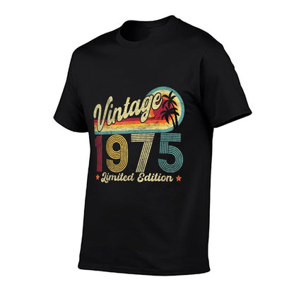 Vintage 1975 50 Year Old Gifts Limited Edition 50th Birthday  Heathered Texture T-Shirt