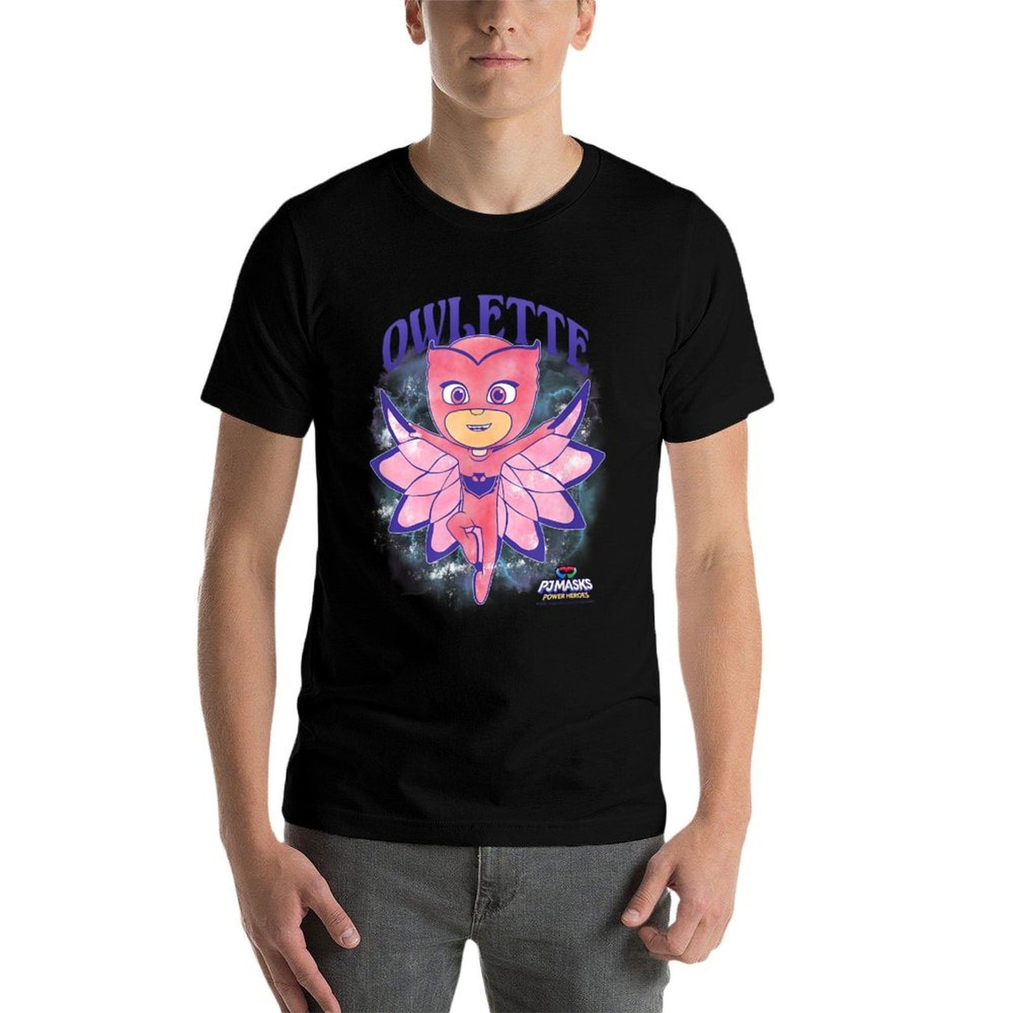 PJ Masks Owlette Watercolor Girly Portrait  High-quality Stitching T-Shirt