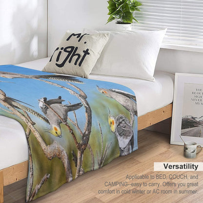 Rise And Shine (Cockatiels) Shrink-resistant Throw Blanket