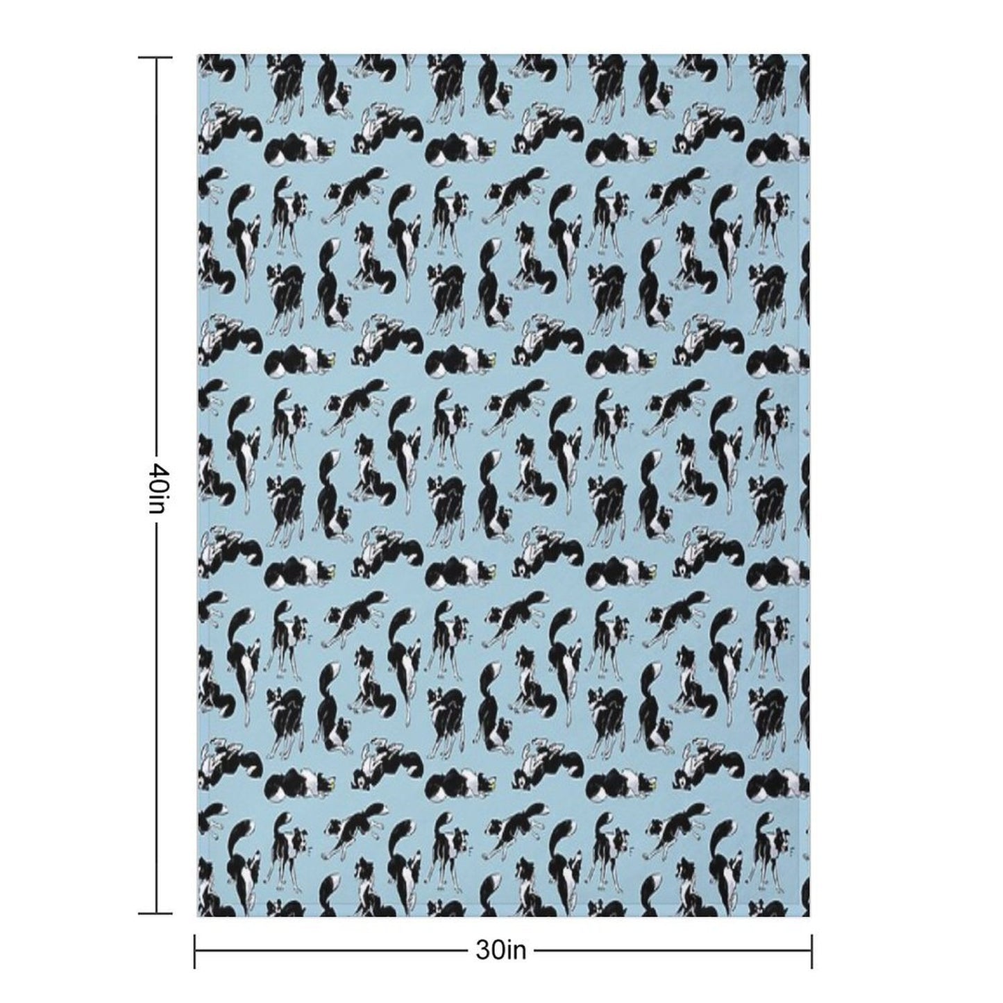 Border Collie Easy Care Throw Blanket