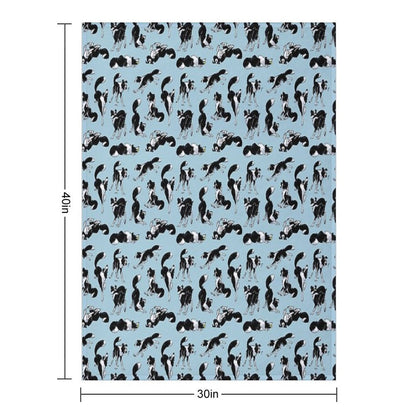 Border Collie Easy Care Throw Blanket