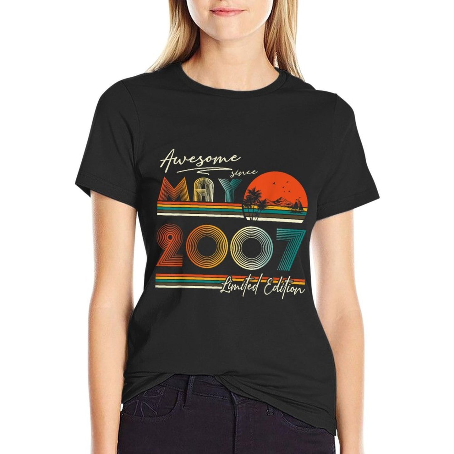 Awesome Since May 2007 Vintage Retro 18th Birthday Boys Girl  Affordable Price T-Shirt