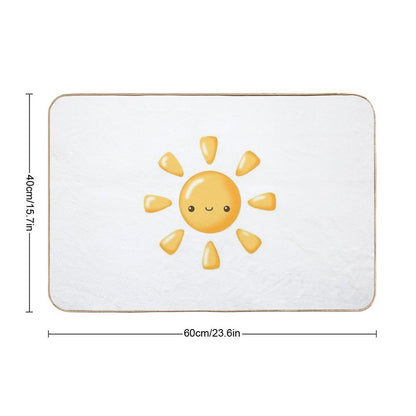 Kawaii Sun – Cheerful And Bright Cartoon Design Durable Bath Mat