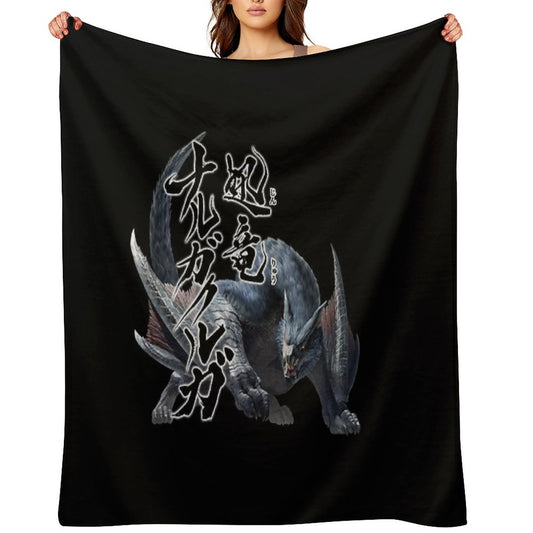 Nargacuga The Red Glare in The Darkness Anti-pilling Throw Blanket