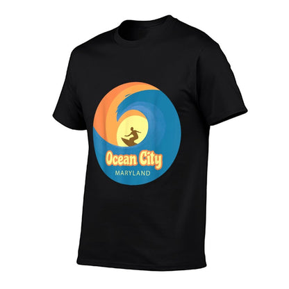 Ocean City Maryland Surfing Tshirt  Lightweight T-Shirt