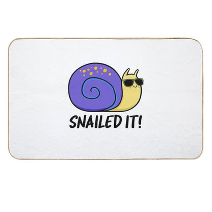Snailed It Funny Snail Puns  Pet-Safe Bath Mat