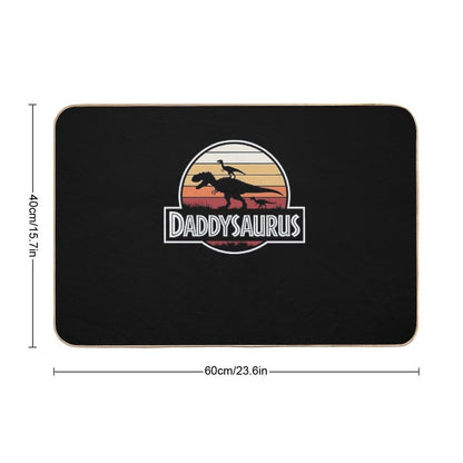 Daddy Dinosaur Daddysaurus 2 Kids Father's Day Gift For Dad  Rapid-Drying Bath Mat
