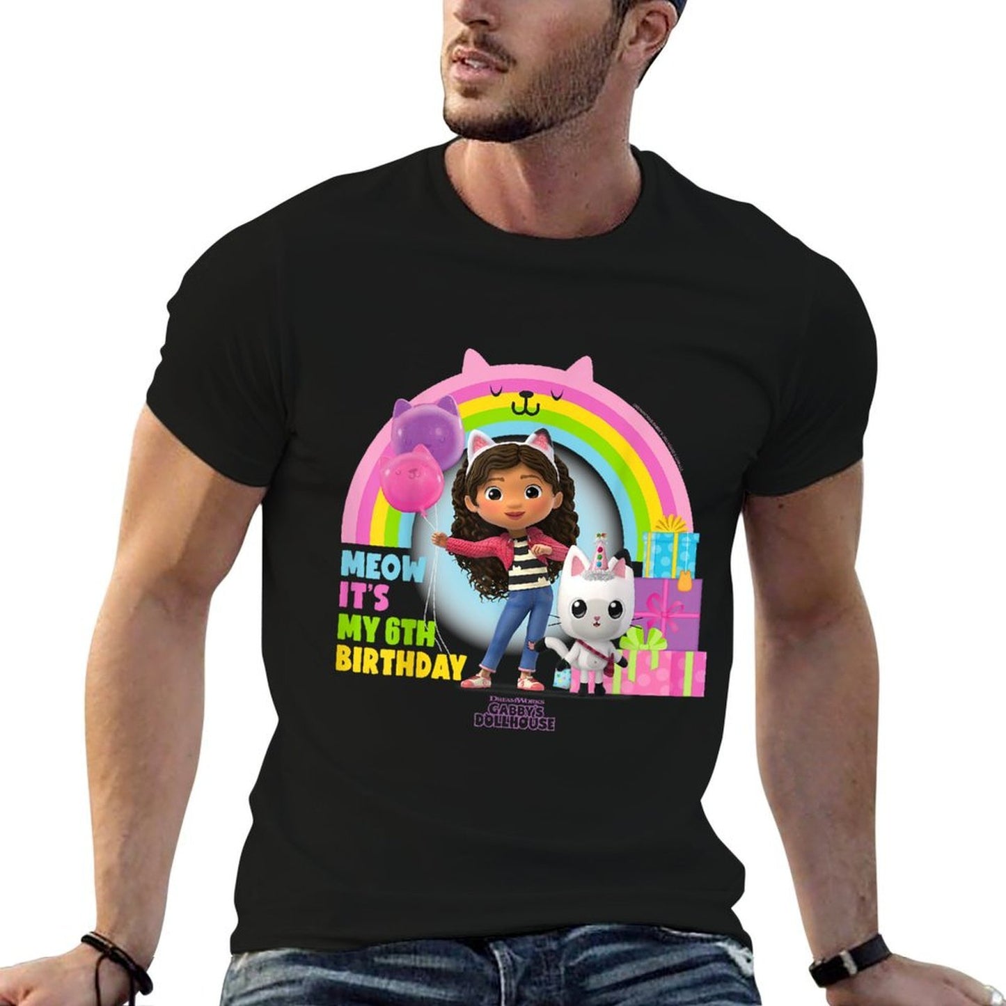 DreamWorks Gabby's Dollhouse 6th Birthday  Soft T-Shirt