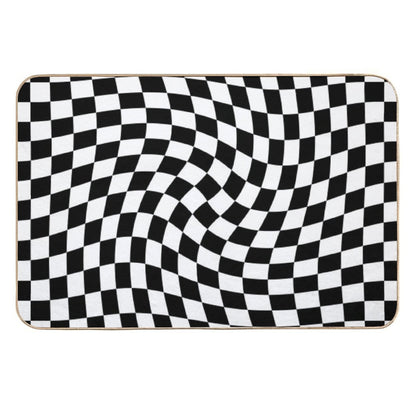 Check VIII - Black Twist  Toxin-Free Bath Mat